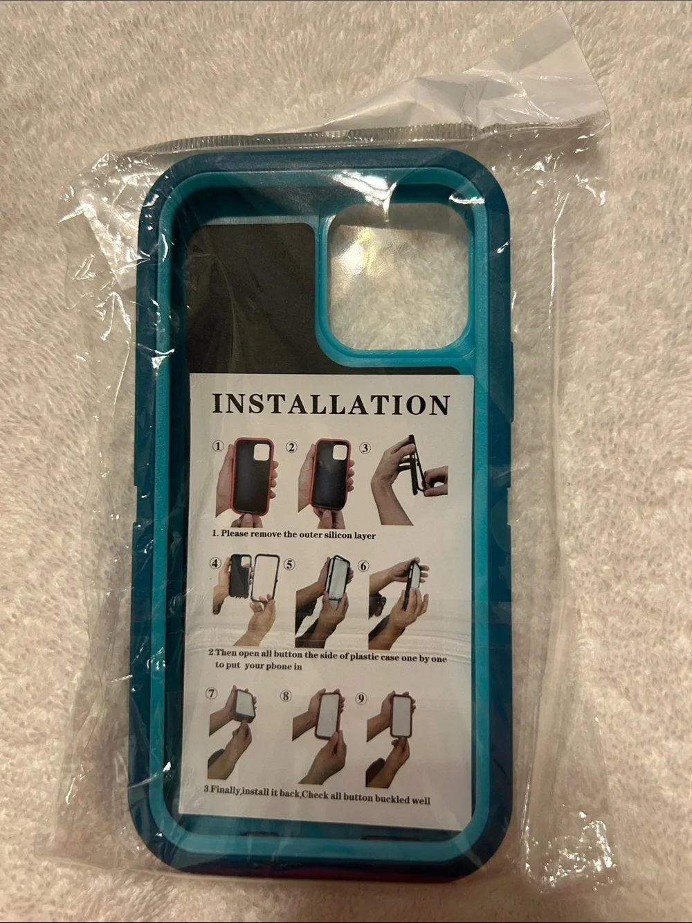 Protective Teal Phone Case - Durable Shockproof Cover
